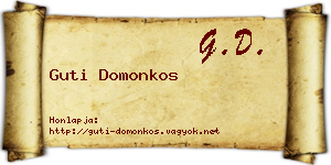 Guti Domonkos névjegykártya